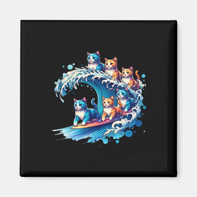 Cute Wave Of Blue Cats For Kamala Funny 2  Magnet (Front)
