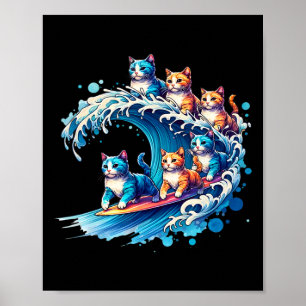 Cute Wave Of Blue Cats For Kamala Funny 2 Poster