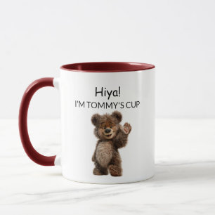 Cute Waving Bear Mug