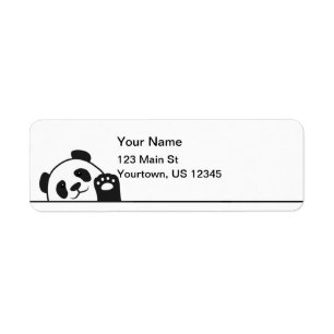 Cute Waving Panda Bear