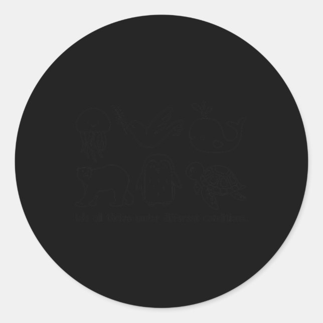 Cute We All Thrive Under Different Conditions Neur Classic Round Sticker (Front)