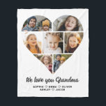 Cute We love you Grandma photo collage Fleece Blanket<br><div class="desc">The Grandma 8-Photo Personalized Custom Text Gift Fleece Blanket is a heartwarming and unique way to show Grandma your love. Featuring a collage of eight cherished family photos, this blanket is personalized with custom text to create a one-of-a-kind keepsake. Made from soft, cozy fleece, it provides both warmth and a...</div>