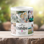 Cute 'We Love You Grandpa' Photo Collage Coffee Mug<br><div class="desc">Show grandpa just how much he means to you with the ultimate personalized gift, a photo collage coffee mug! Each mug features nine customizable photo squares and a heartfelt message saying 'We Love You Grandpa, ' accompanied by the grandchildren's names. Every sip of coffee will remind him of the precious...</div>