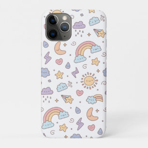 Cute Weather Doodles Pattern iPhone 11 Pro Case