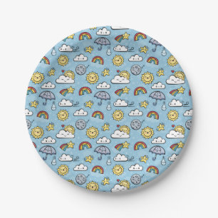 Cute Weather Paper Plate