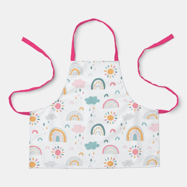 Cute Weather Pattern Apron (Front)