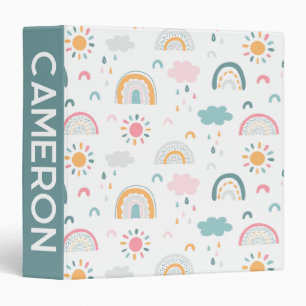 Cute Weather Pattern Binder