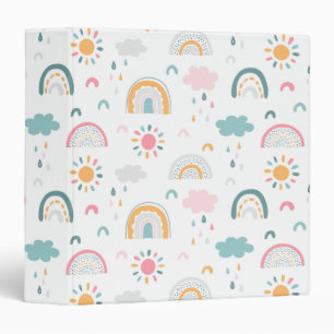 Cute Weather Pattern Binder