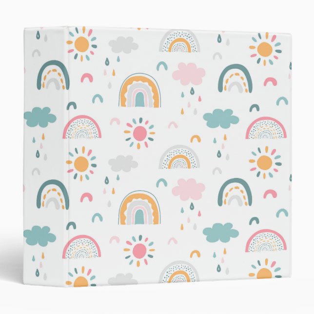 Cute Weather Pattern Binder (Front/Spine)