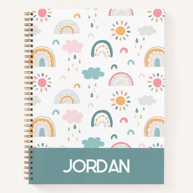 Cute Weather Pattern Notebook (Front)