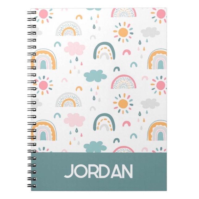 Cute Weather Pattern Notebook (Front)