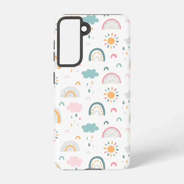 Cute Weather Pattern Samsung Galaxy S21 Case (Back)