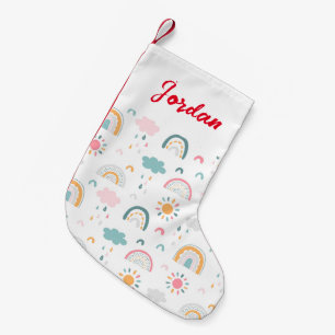 Cute Weather Pattern Small Christmas Stocking