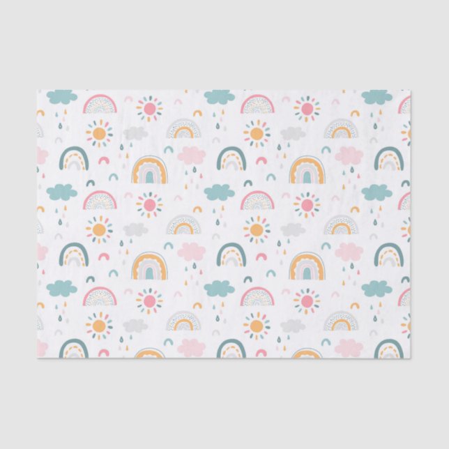 Cute Weather Pattern Tissue Paper (Front)