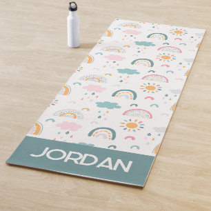 Cute Weather Pattern Yoga Mat