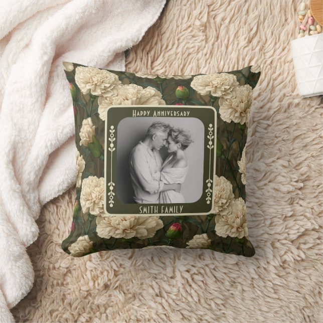 Cute Wedding 30Th Anniversary Throw Pillow  (Blanket)