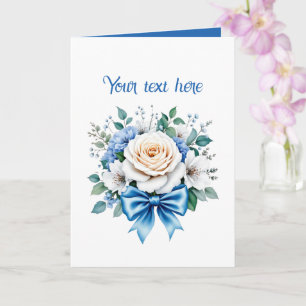 Cute Wedding Bouquet customizable Card