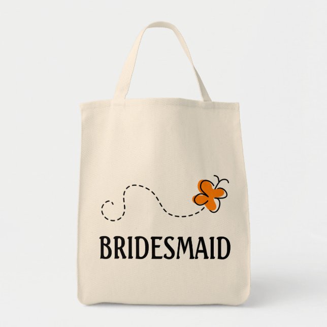 Cute Wedding Bridesmaid Tote Bag (Front)