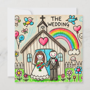 Cute wedding  invitation