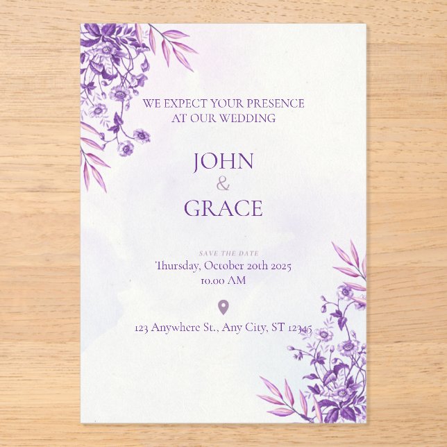 CUTE wedding invitation card (Front)