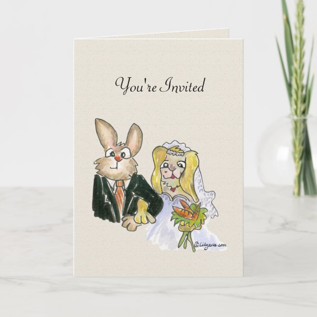 Cute Wedding Invitation Card (Front)