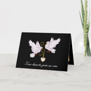 cute wedding love birds add sentiment card