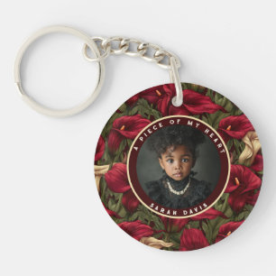 Cute wedding memory gift Custom Calla Lilies Keychain