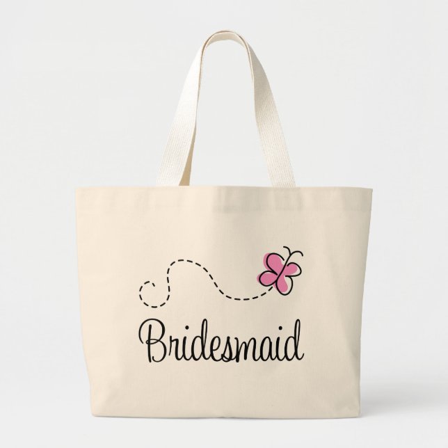Cute Wedding Party Bridesmaid Tote Bag (Front)
