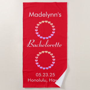 Cute Wedding Party Favour Personalized  Beach Towel
