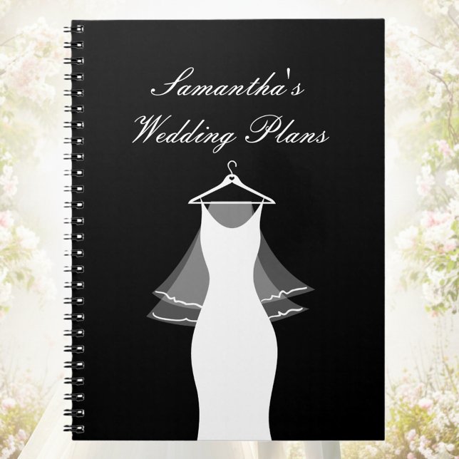 Cute wedding planner organizer notebook for bride (wedding plans notebook)