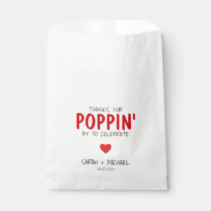 Cute Wedding Popcorn Thank You Modern Favour Bag