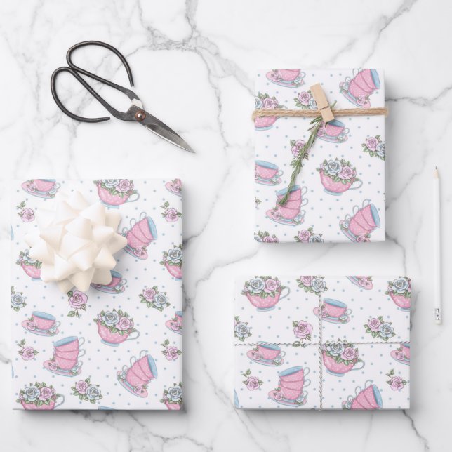 Cute Wedding Shower Wrapping Paper Sheet (Front)