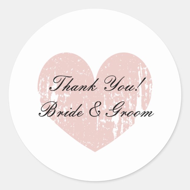 Cute wedding thank you stickers | envelope sealers (Front)