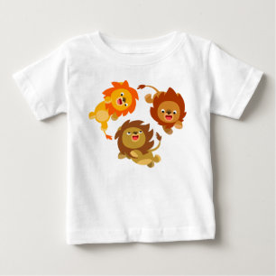Cute Weightless Cartoon Lions Baby T-Shirt