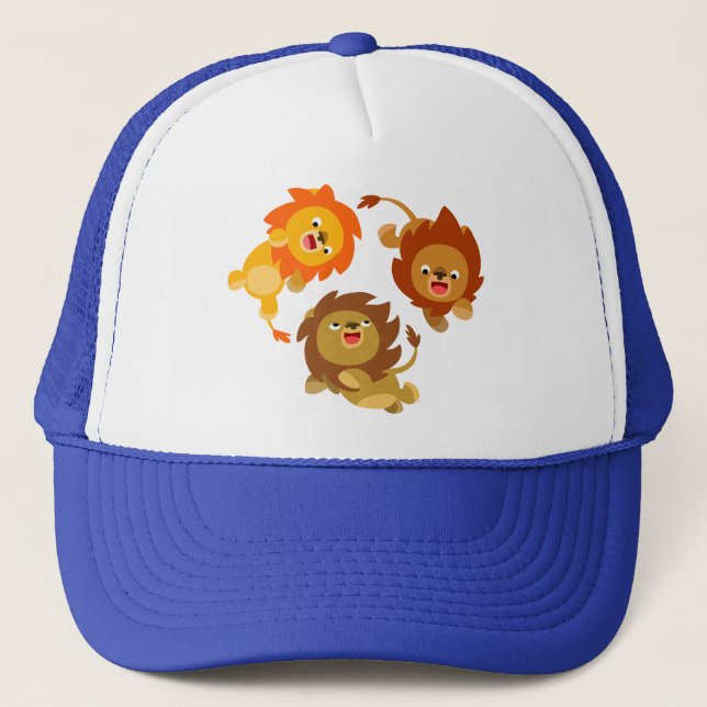 Cute Weightless Cartoon Lions Hat (Front)