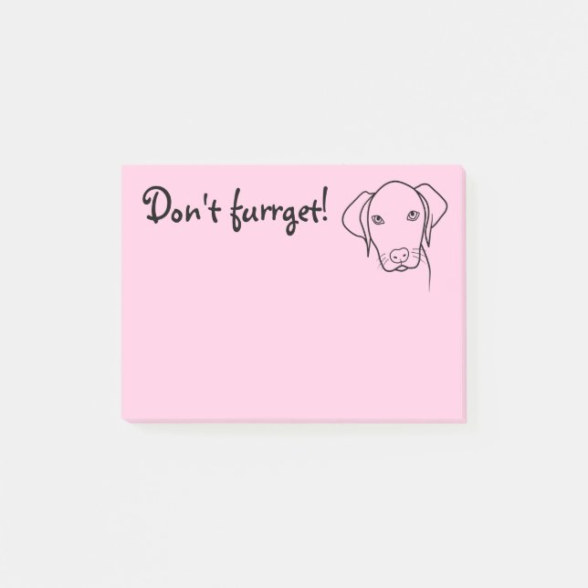 Cute Weimaraner dog helps you not to forget. Post-it Notes (Front)
