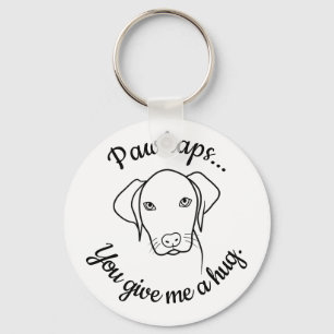 Cute Weimaraner dog in need for a hug Keychain