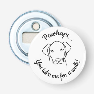 Cute Weimaraner dog in need for a walk Bottle Opener