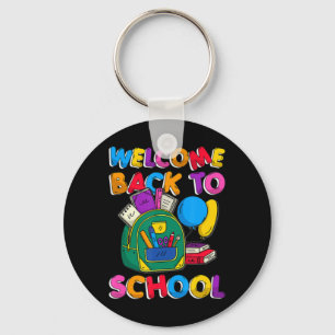Cute Welcome Back To School First Day Of School Keychain