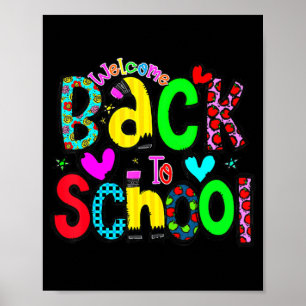 Cute Welcome Back to school first day of school te Poster