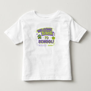 Cute Welcome Back To School Purple Green Toddler T-shirt
