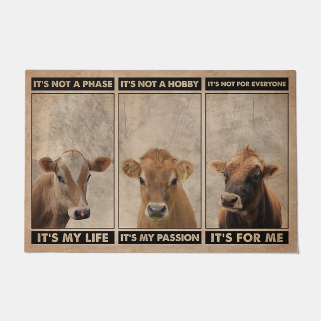 Cute Welcome Milk Cows Doormat,Funny Milk Cows Mat (Front)