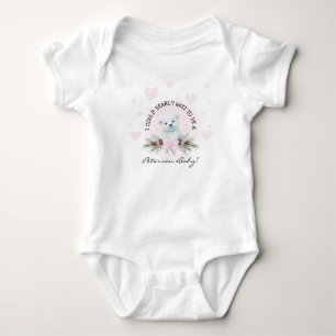 Cute Welcome New Baby Pink Heart Bodysuit