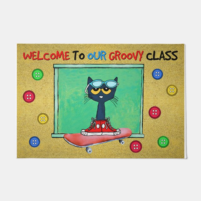 Cute Welcome To Our Groovy Class  Doormat (Front)