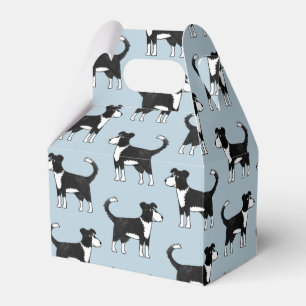Cute Welsh Border Collie Sheep Dog Pattern Favor Box
