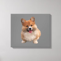 Cute Welsh Corgi Canvas Wall Art