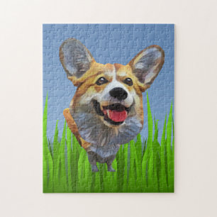 Cute Welsh Corgi Dog 252 Piece Puzzle