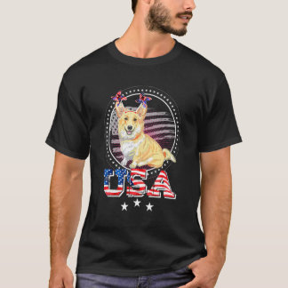 Cute Welsh Corgi Usa Dog T-Shirt