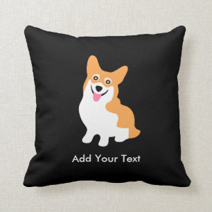 Cute Welsh Pembroke Corgi Puppy Throw Pillow