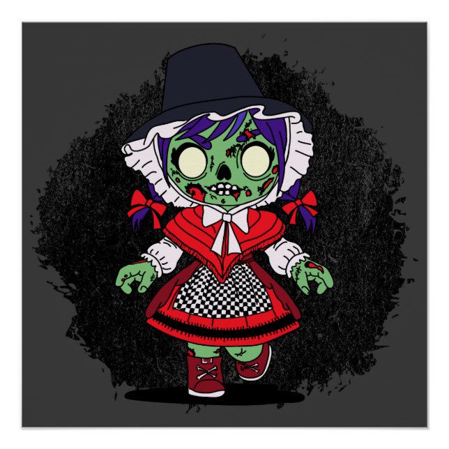 Cute Welsh Zombie Poster (Front)